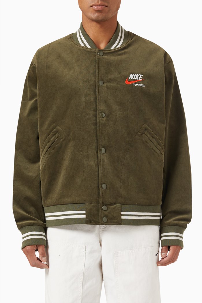 

Bomber Jacket in Corduroy, Green