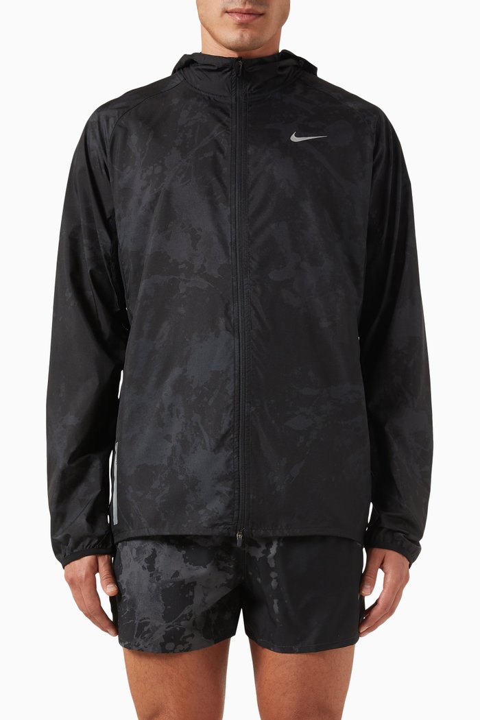 

Repel Run Division Jacket in Nylon, Black