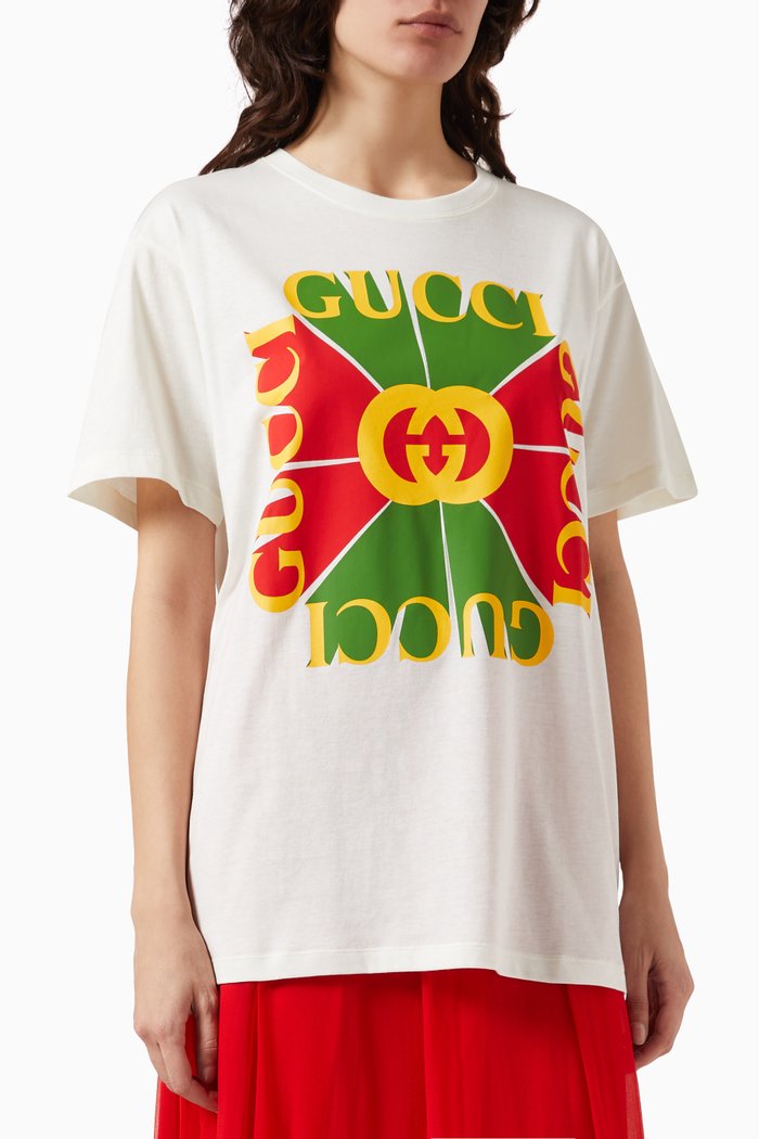 Graphic T-shirt in Jersey, White