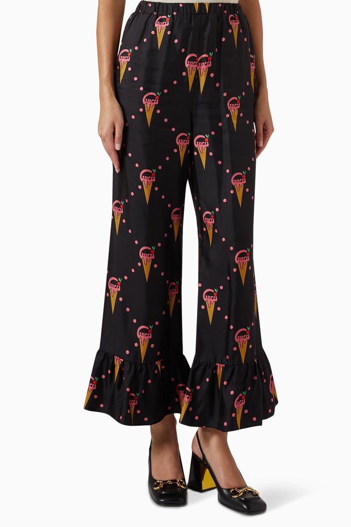 

Ice Cream Pants in Silk Twill, Multicolour