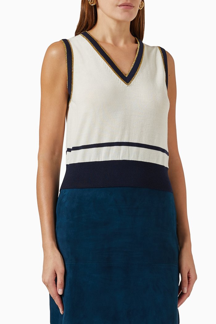 

Sweater Vest in Wool Knit, Neutral