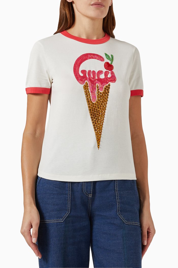 

Logo Ice Cream T-shirt in Jersey, Multicolour