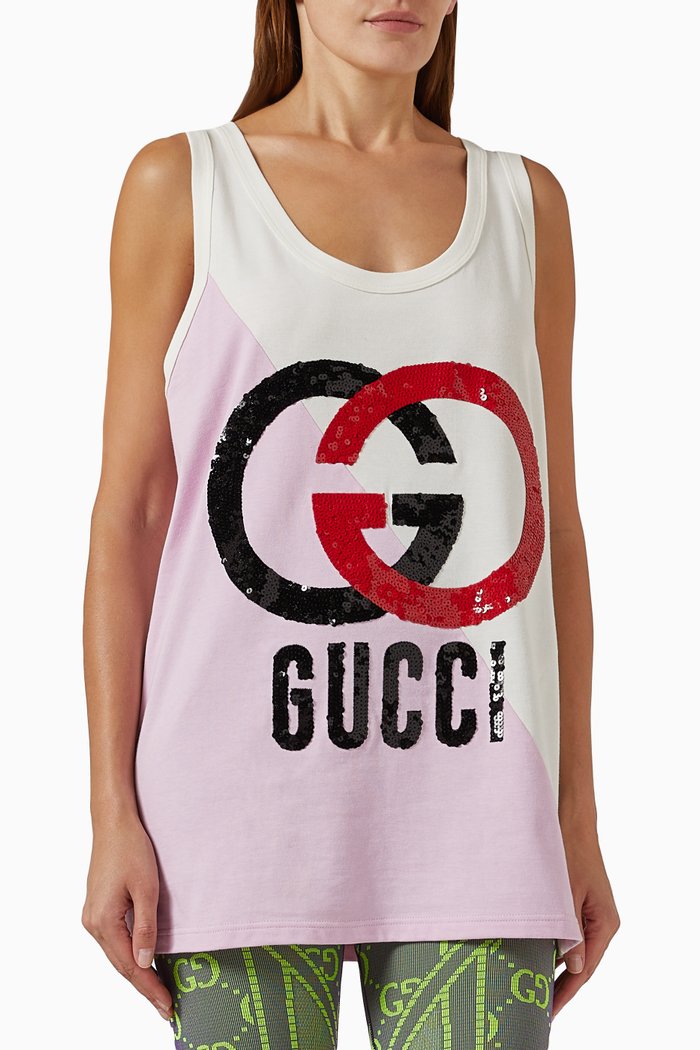 

Logo Tank Top in Jersey, Multicolour