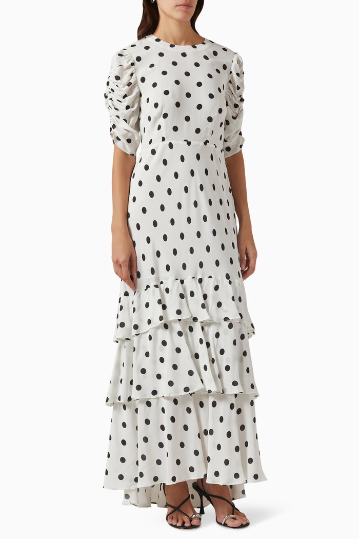 

Evelyn Dress in Silk Blend, Neutral
