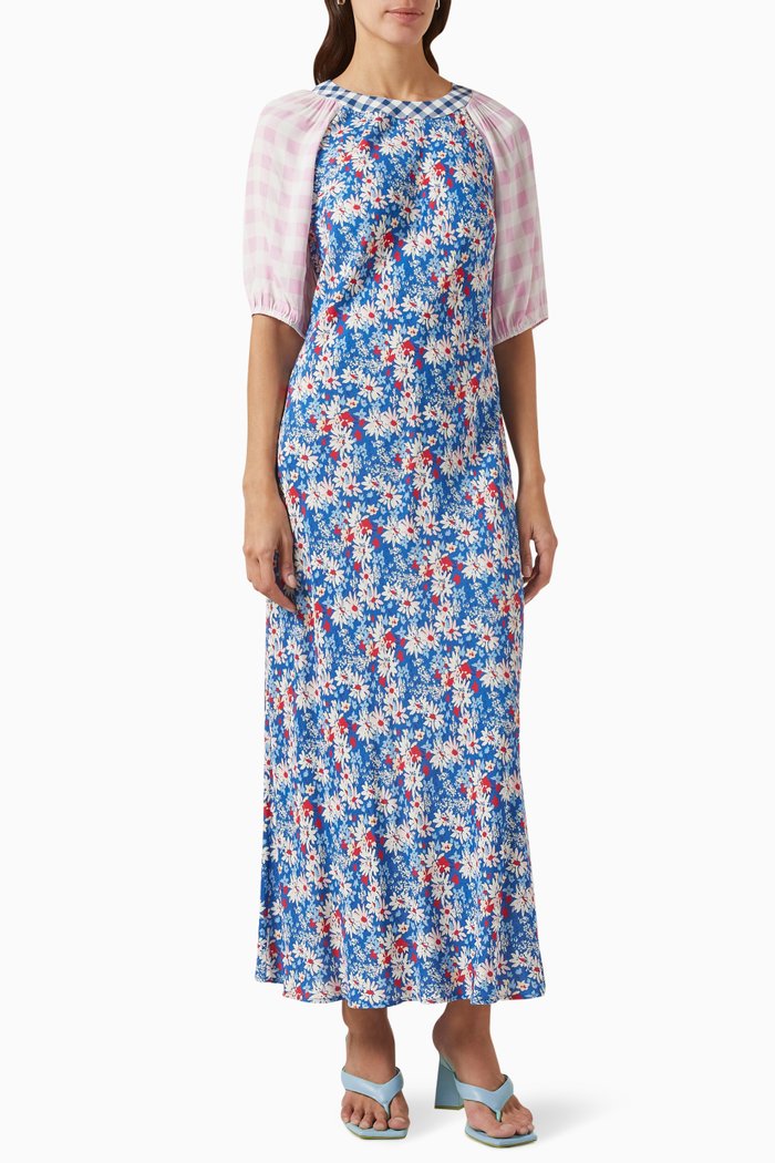 

Medora Dress in Crepe, Blue