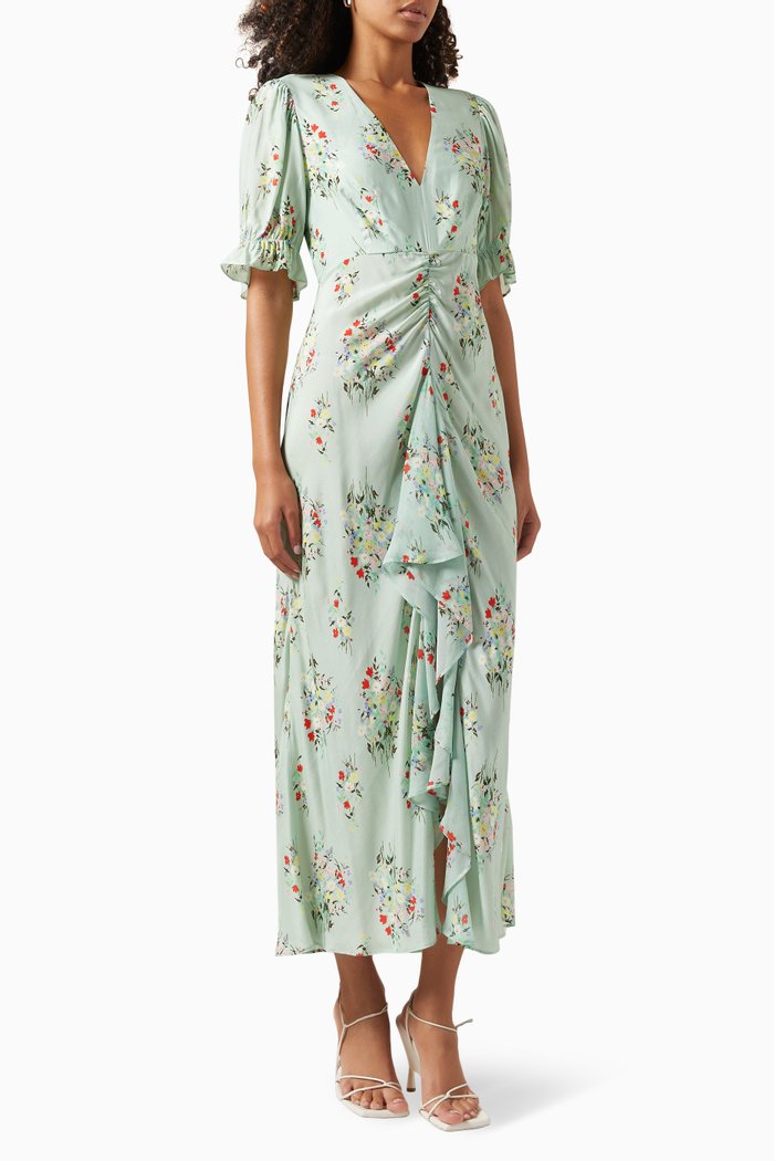 

Ariel Ruffled Maxi Dress, Green