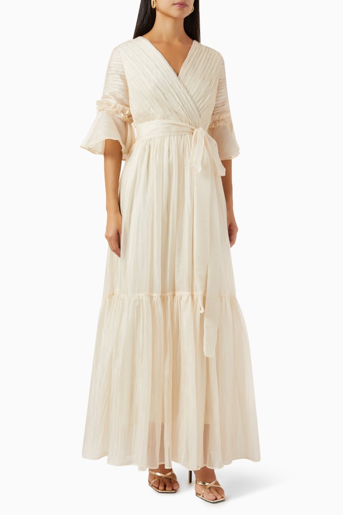 

Tiered Maxi Dress, Neutral