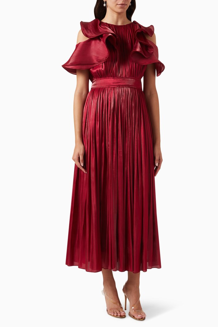 

Pleated Maxi Dress, Pink