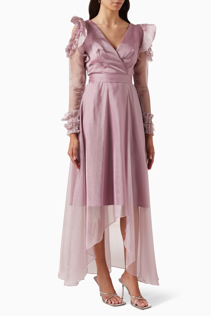 

Cold-shoulder Midi Dress, Pink