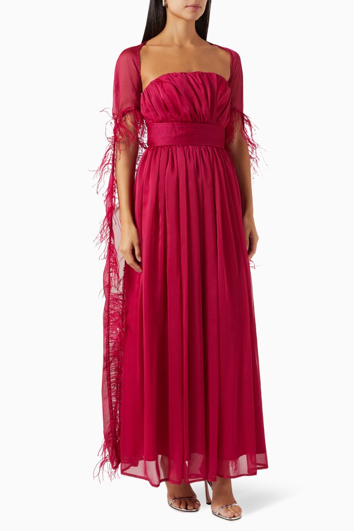 

Ruched Maxi Dress, Pink