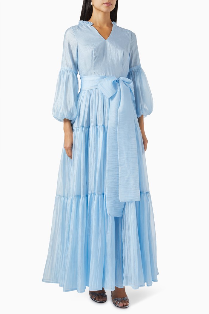 

Tiered Maxi Dress, Blue