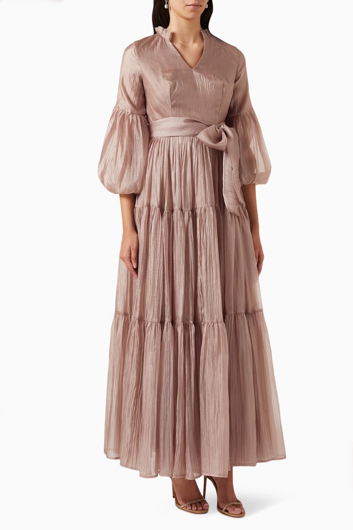 

Tiered Maxi Dress, Pink