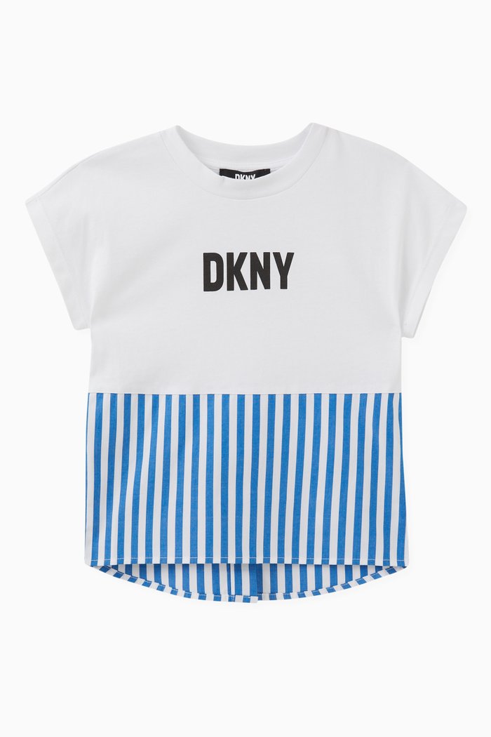 

Logo-print Striped T-shirt in Cotton, White