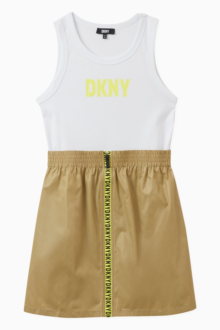 

Logo-tape Dress in Cotton, Green