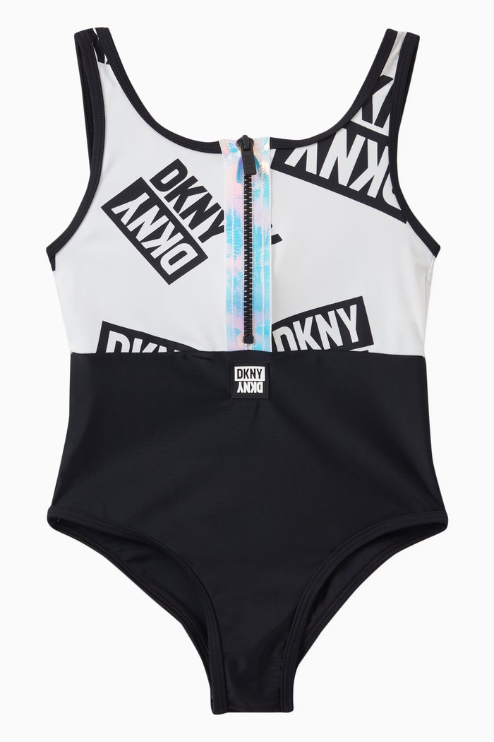 

Logo One-piece Swimsuit in Polyamide-blend, White
