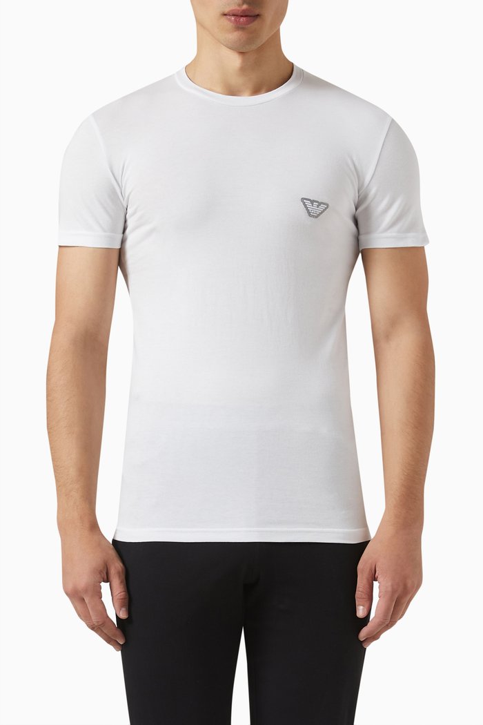 

N45 Loungewear T-shirt in Cotton Jersey, White