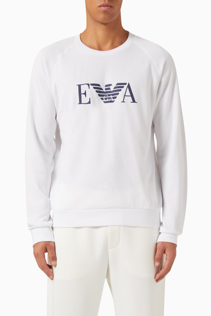 

Loungewear Sweatshirt in Cotton Jersey, White