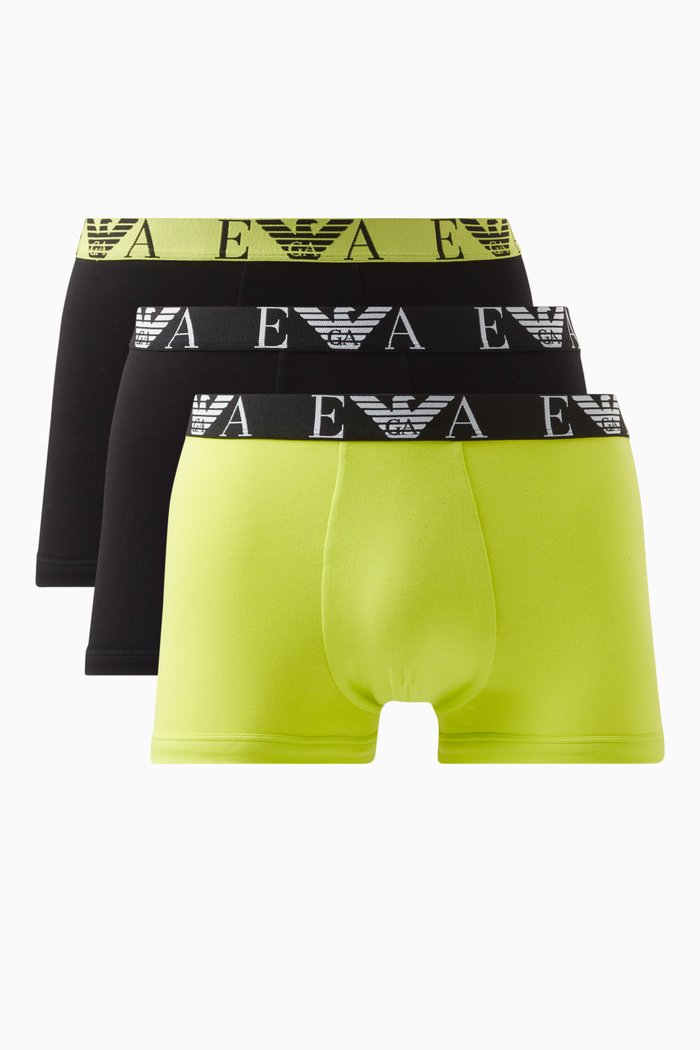 

T39 Boxers in Cotton Jersey, Set of 3, Black