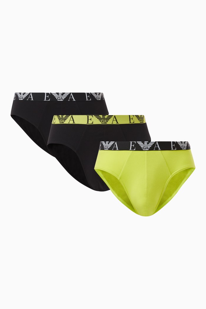 

T39 Logo Briefs in Cotton Stretch, Set of 3, Black