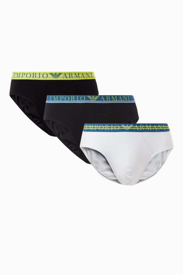 

T39 Logo Briefs in Cotton Stretch, Set of 3, Black