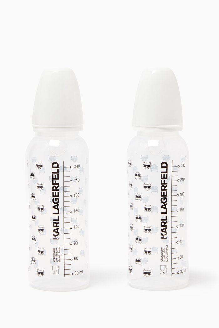 

Logo Print Bottle Set, White