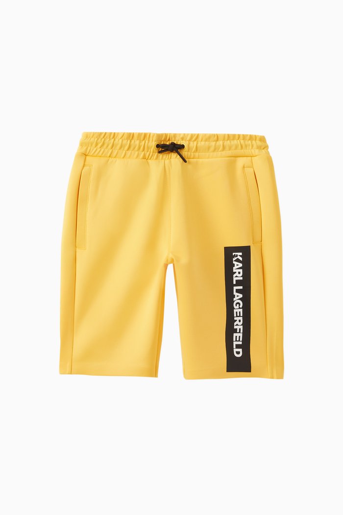 

Logo Print Bermuda Shorts in Nylon Stretch, Orange