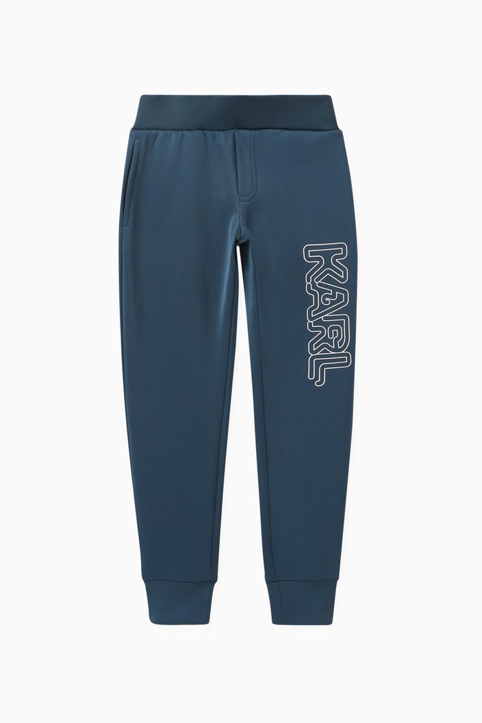 

Logo Joggers in Cotton Stretch, Blue