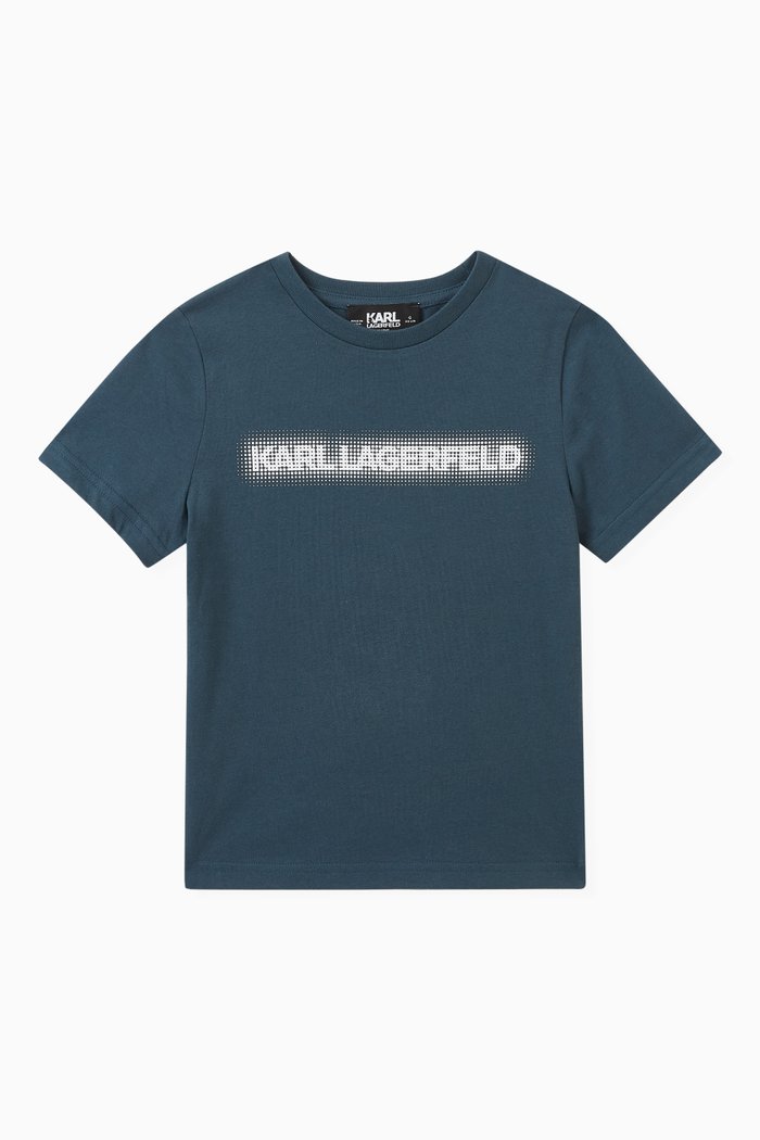 

Logo-print T-shirt in Cotton, Blue
