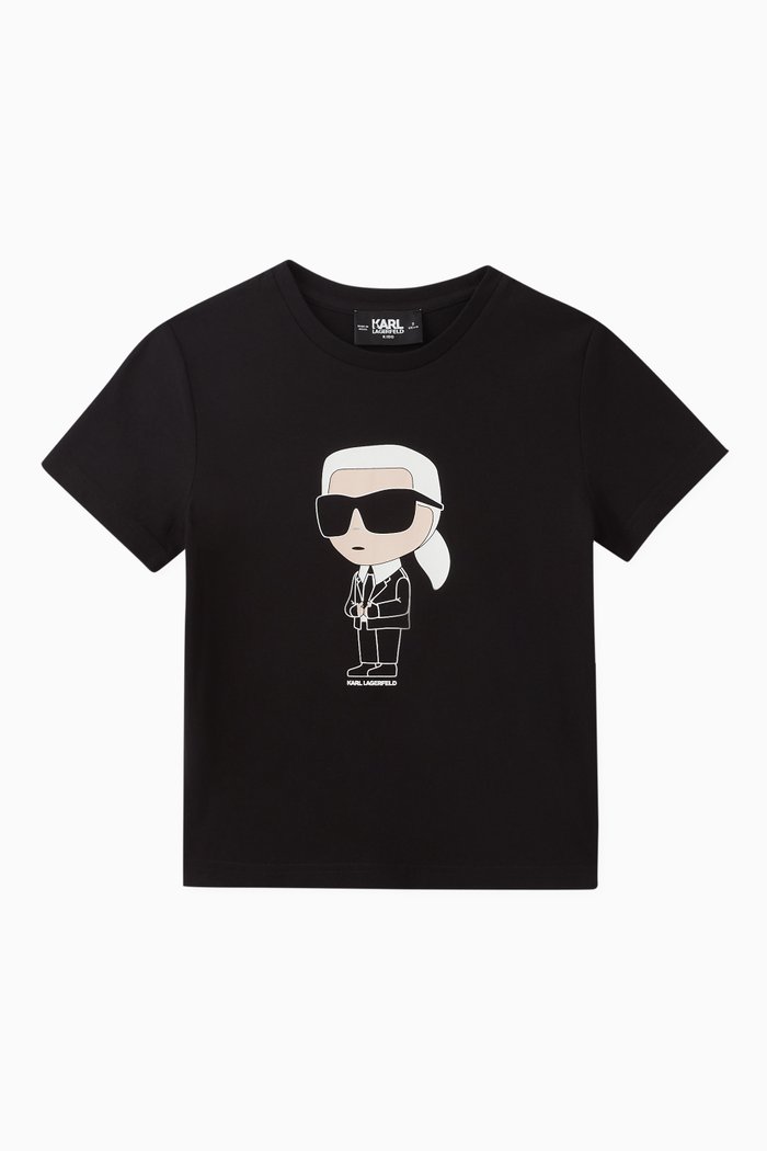 

Graphic Logo T-Shirt in Cotton, Black