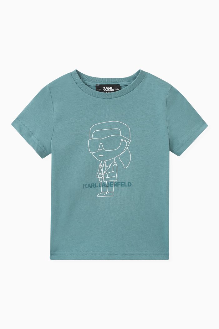 

Logo-print T-shirt in Cotton, Blue
