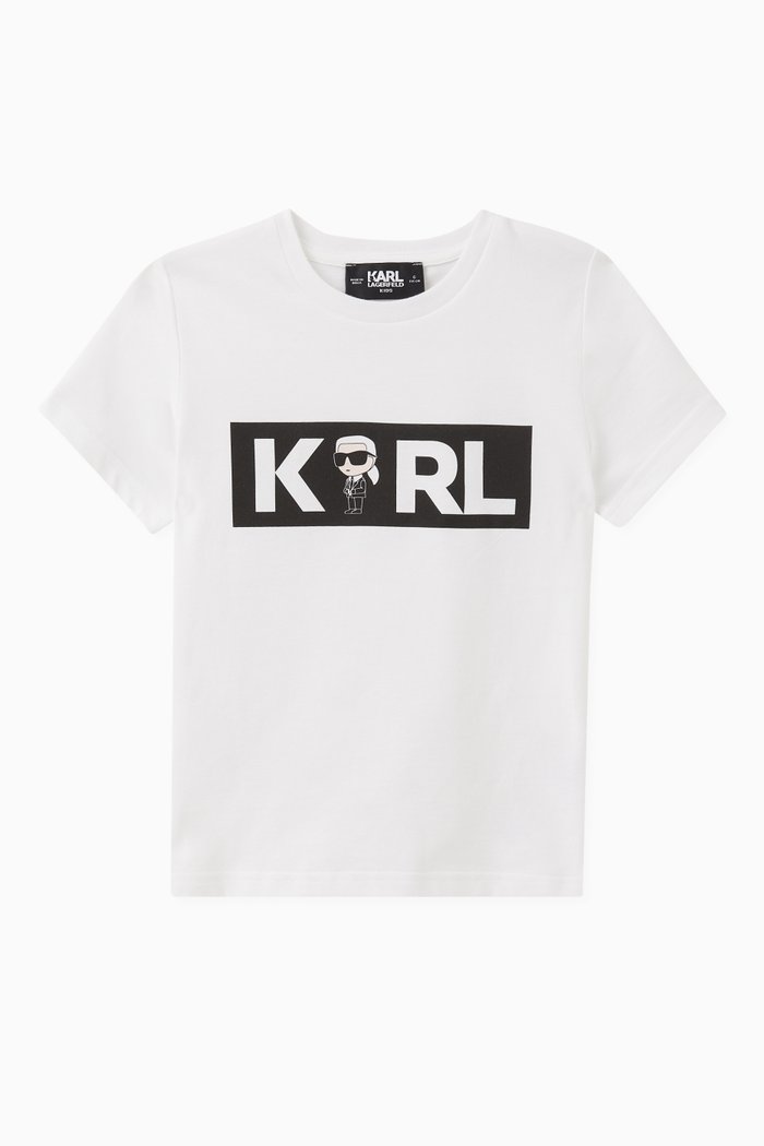 

Ikonik Box Logo T-shirt in Cotton, White