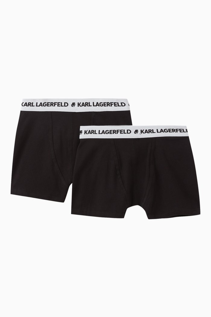 

Logo Boxer Briefs in Cotton Stretch, Set of 2, Black