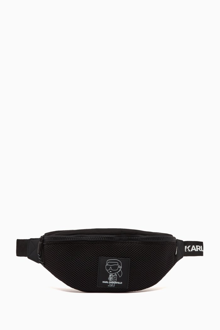 

Logo Patch Belt Bag in Nylon, Black