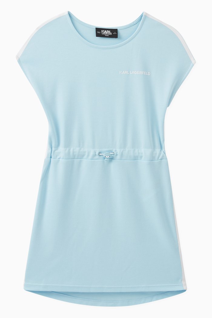 

Sleeveless Logo Dress in Modal Blend, Blue