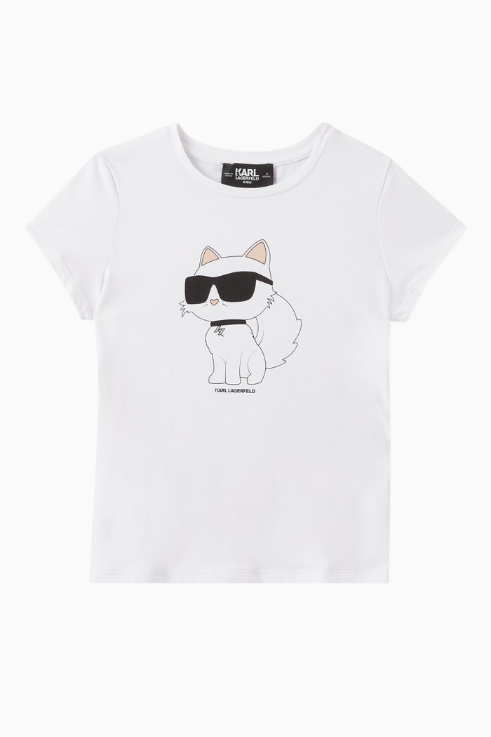 

Graphic Logo Print T-Shirt in Cotton, White