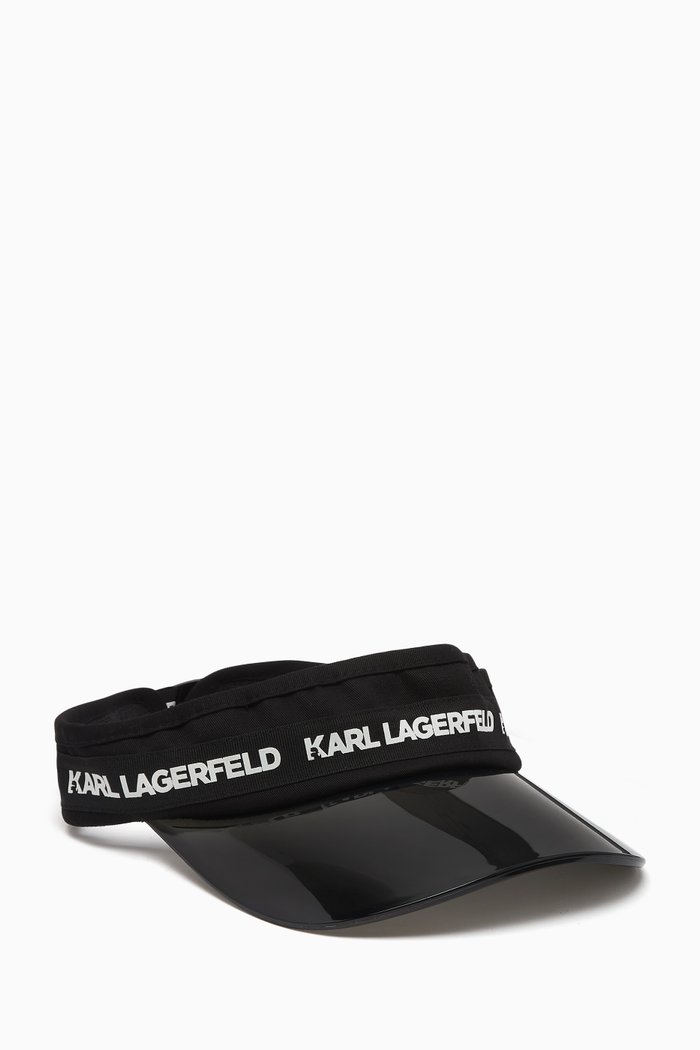 

Logo Visor in Organic Cotton & PVC, Black
