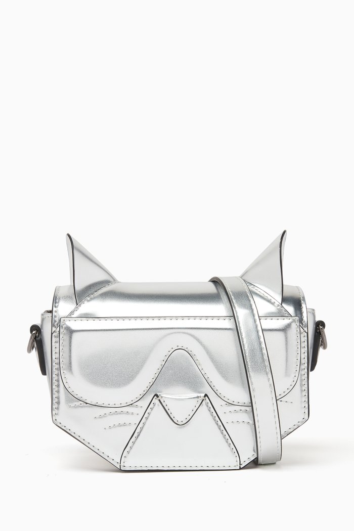 

Kitten Cut Shoulder Bag, Silver