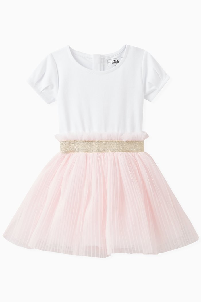 

Short Sleeved Dress in Cotton, Pink