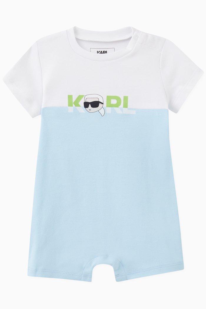 

Ikonik Two-tone Romper in Cotton, Blue