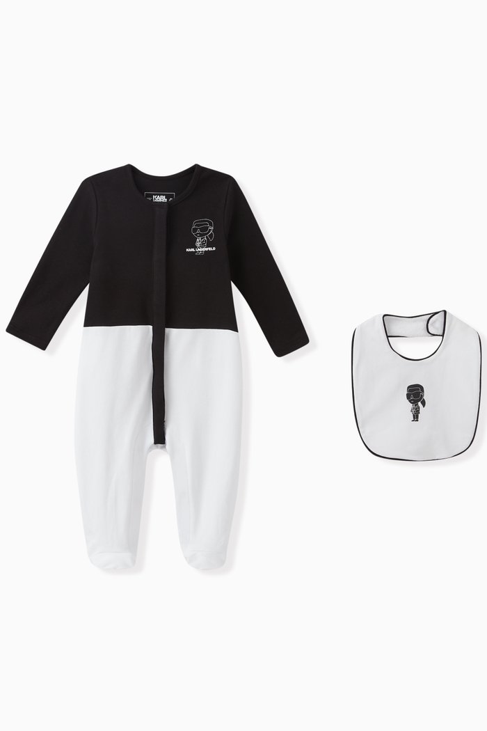 

Ikonik Pyjamas & Bib Set in Cotton, Multicolour
