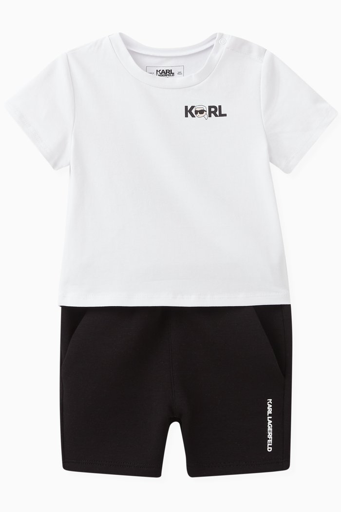 

Ikonik T-shirt & Shorts Set in Stretch Cotton, White