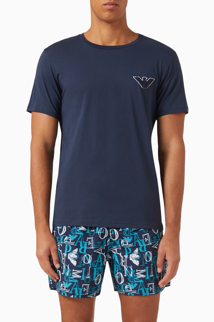 

Logo T-shirt in Cotton Jersey, Blue