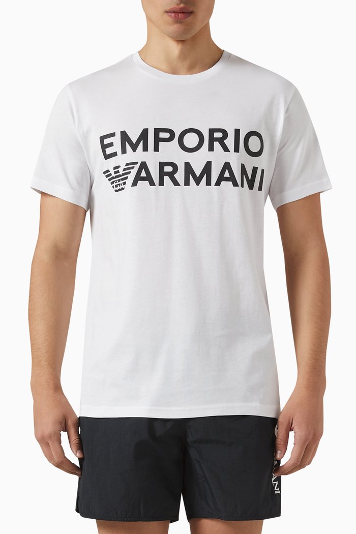 

Logo Print T-shirt in Cotton, White