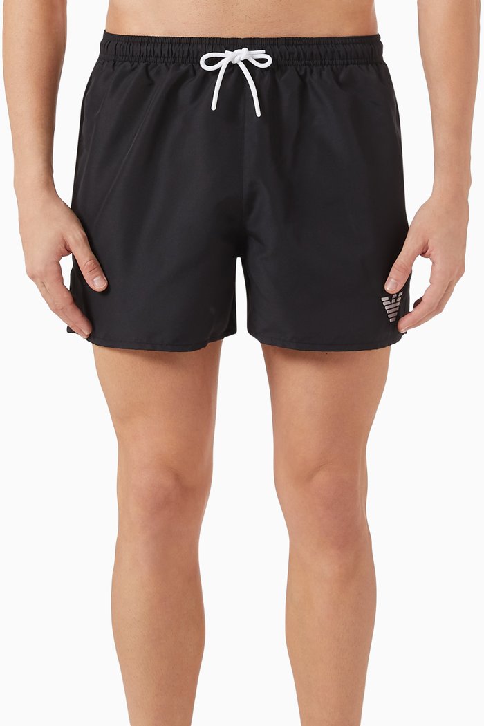 

Logo Swim Shorts in Nylon, Black