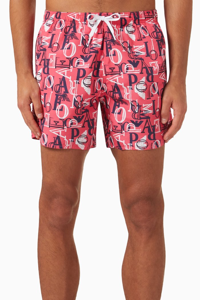 

Logo Swim Shorts in Nylon, Pink