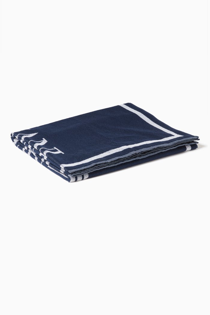 

Logo Beach Towel in Cotton Terry, Blue