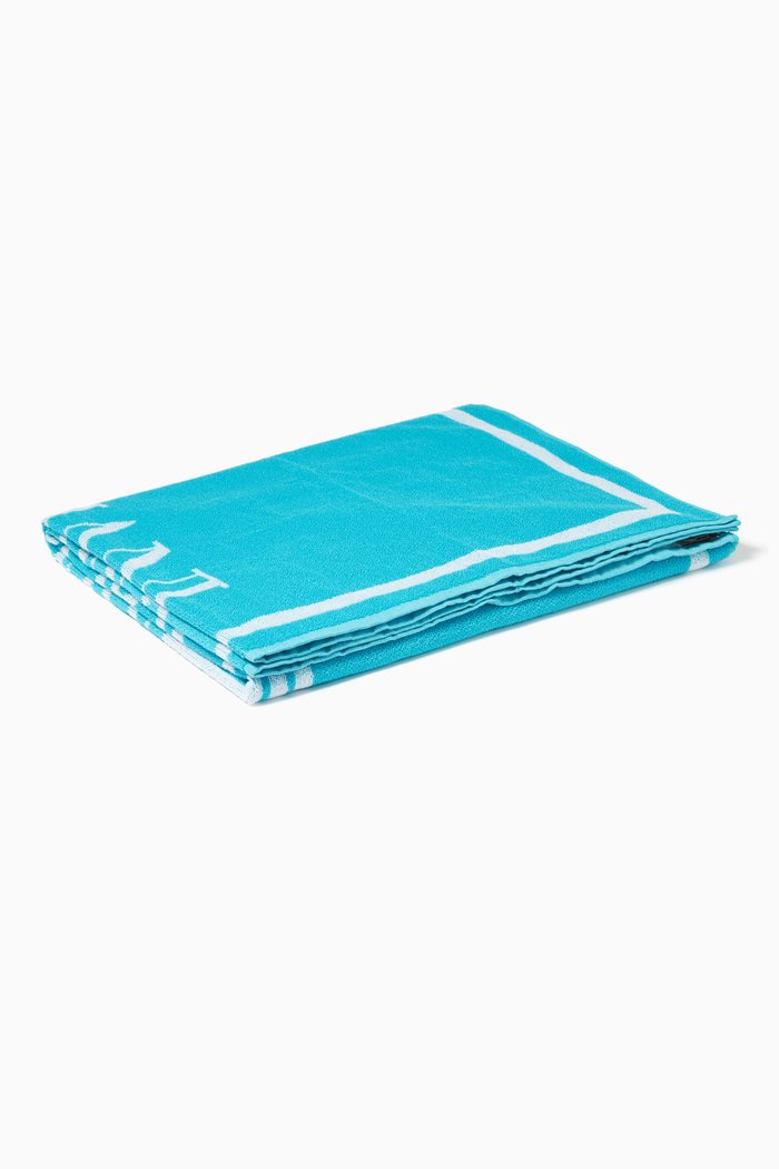 

Logo Beach Towel in Cotton Terry, Blue