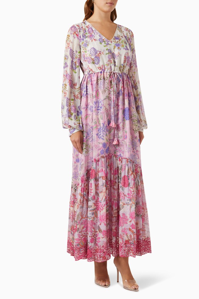 

Floral-print Drawstring Maxi Dress, Multicolour