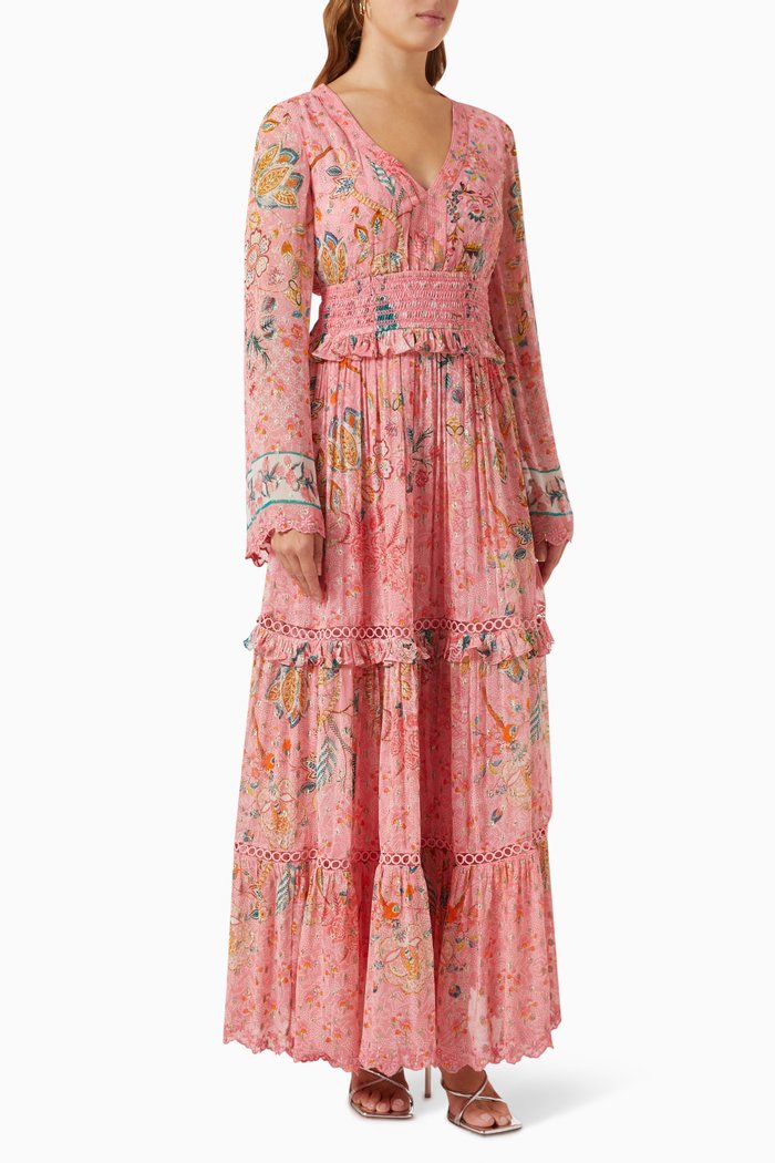 

Floral-print Maxi Dress, Pink