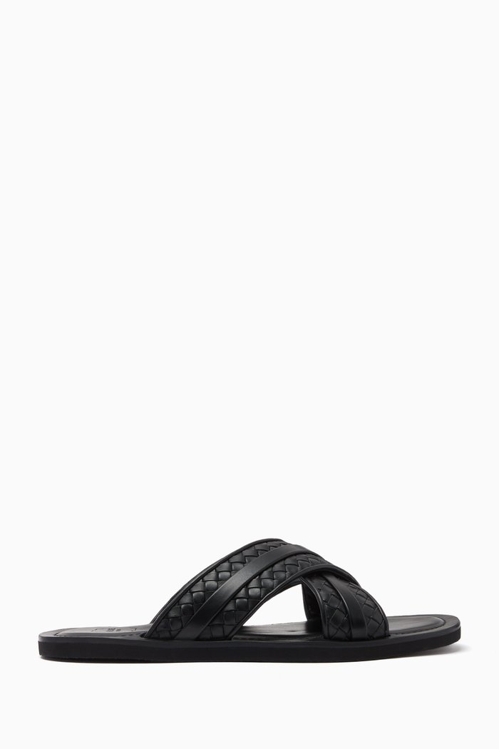 Gabriel Sandals in Leather, Black